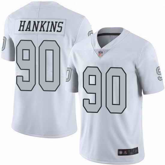 Nike Raiders 90 Johnathan Hankins White Men Stitched NFL Limited Rush Jersey
